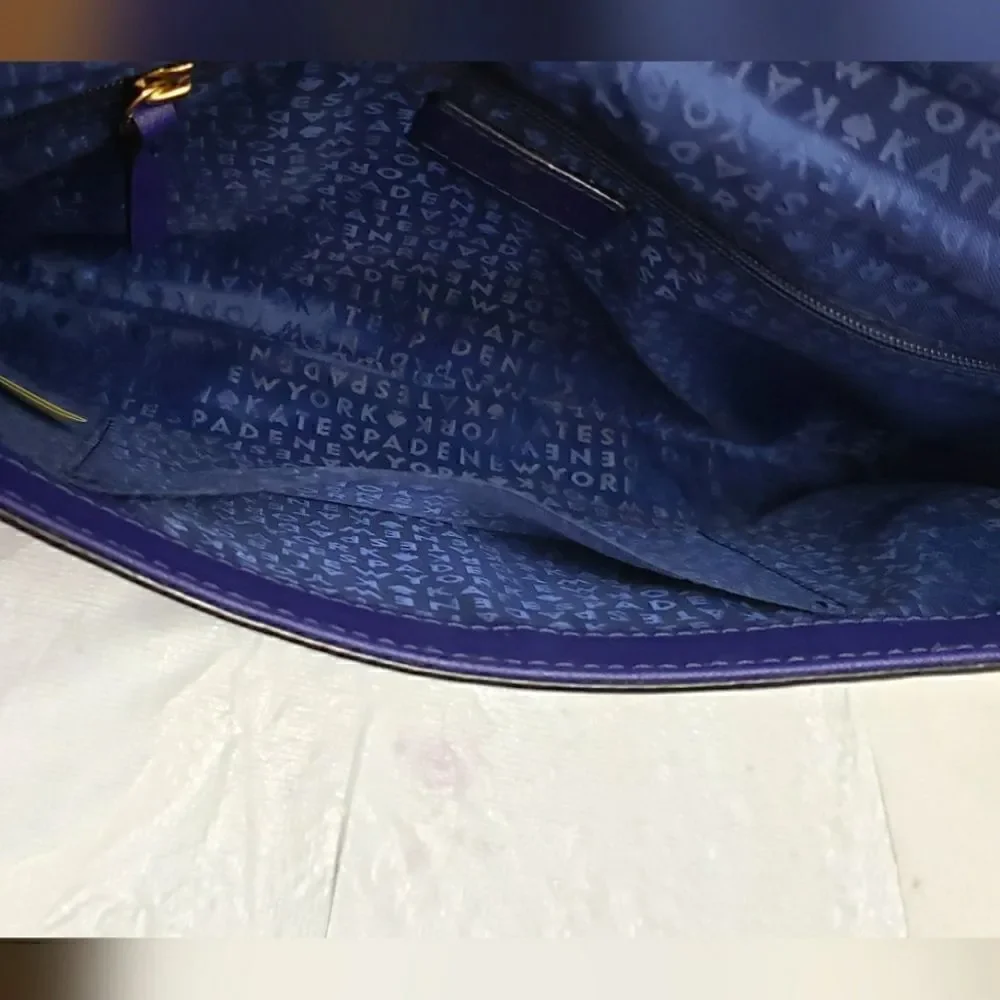 Kate Spade Chain Crossbody Bag EUC Purplish Blue